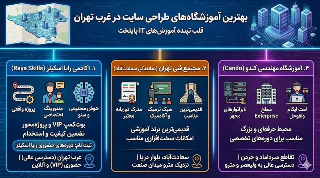بهترین آموزشگاه طراحی سایت در غرب تهران