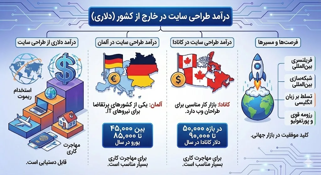 درآمد طراحی سایت در خارج از کشور