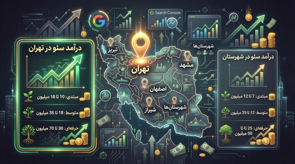 درآمد سئو در تهران و شهرستان چقدر است؟